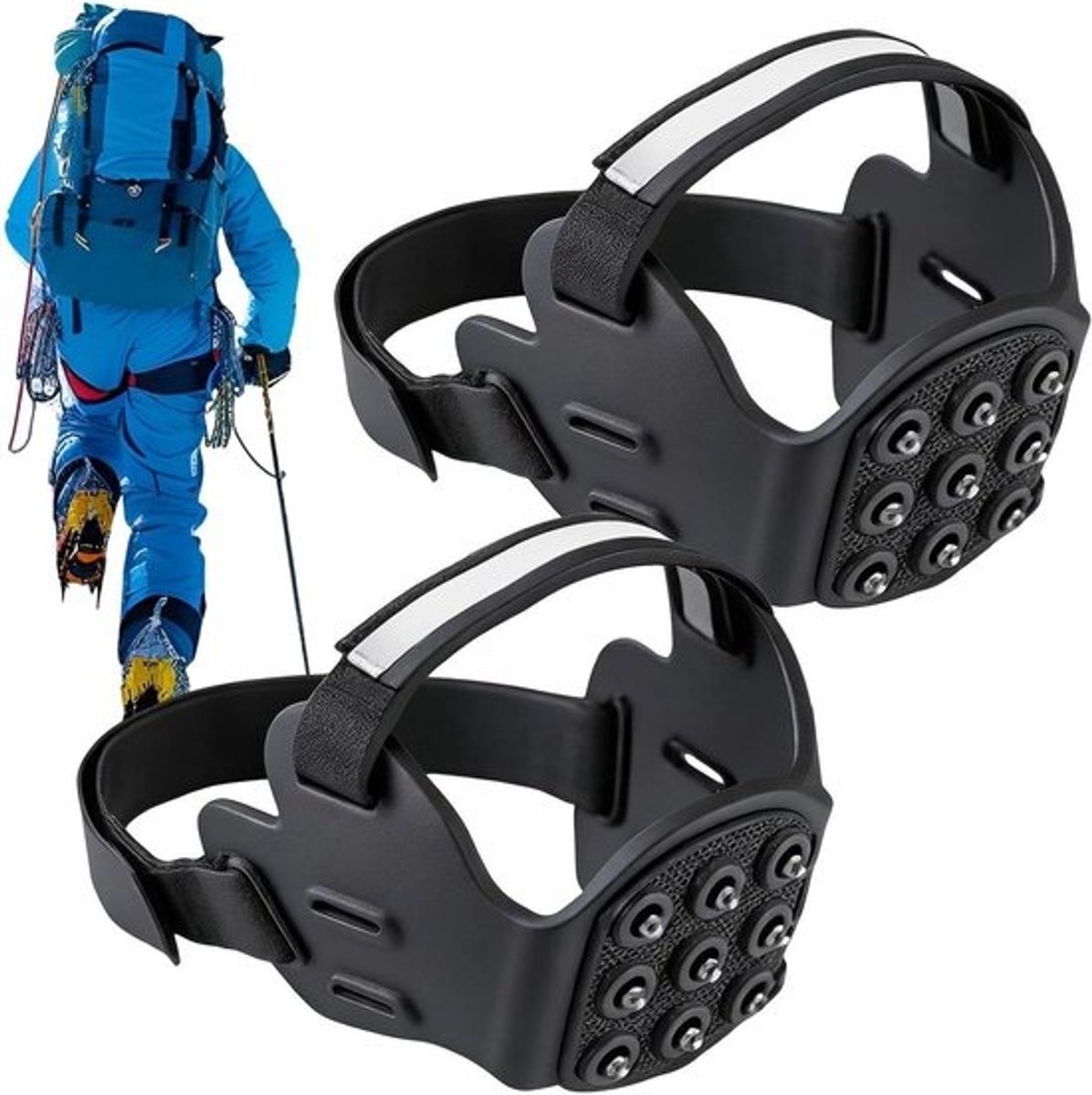 Schoenspikes - Antislip ijzers - Veilig Lopen - 9 Grip Spikes - Universele Maat - Zwart