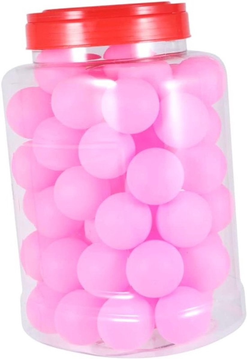 Tafeltennisballen - Pongballen - Recreatief Spelen - Gladde Naden - 3x3CM - Roze