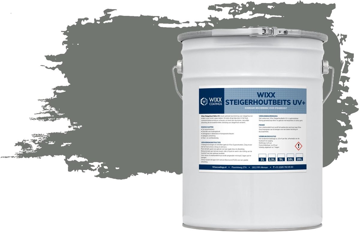 Houtbeits voor Steigerhout - 10L - Grijs