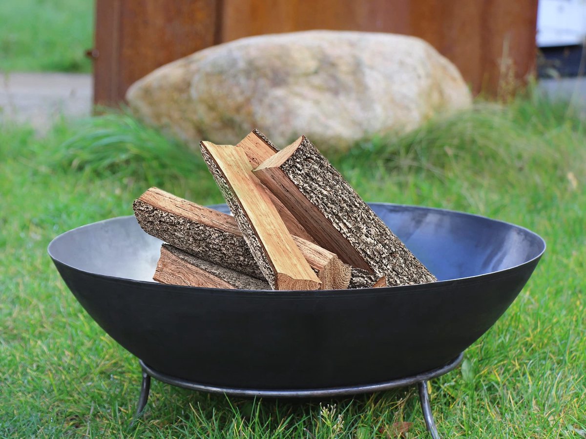 Vuurschaal - Marbela-XL van staal - 55 cm rond voor barbecue en camping