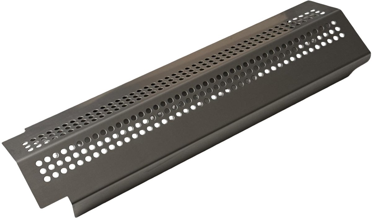 Roestvrijstalen branderafdekking voor gasbarbecue - 37 x 10.5 x 4.2 cm