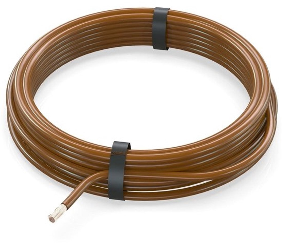 Voertuigkabel FLRY-B - Autokabel Elektrische kabel - Bedrading voertuigen - Verminderde wanddikte - 035 mm² 10 m - Bruin