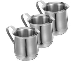 Melkopschuimers RVS - Melkkannen Koffie - Koffiebereiding Thuis - Compact Nauwkeurig Schenken - 10.5 cm Breed - Zilver
