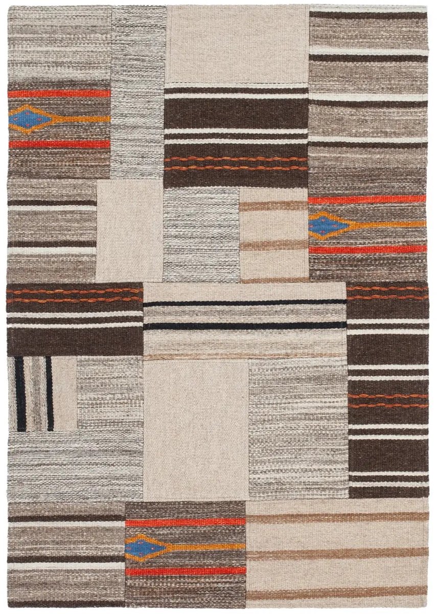 Dutch XXL Kelim Vloerkleed | Tapijt | Radical | Patchwork | Naturel | 160x230 cm