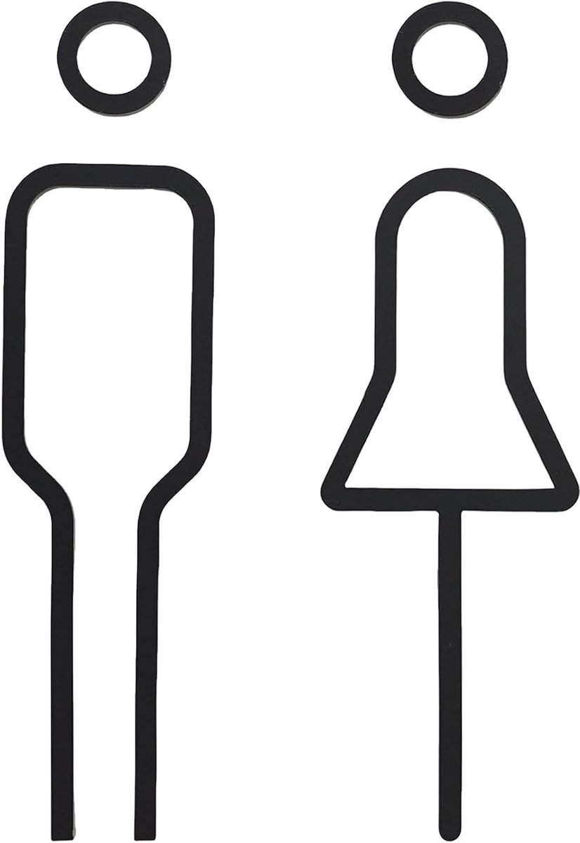 Toilet schild voor wandmontage - Duurzaam en stijlvol ontwerp voor elk toilet