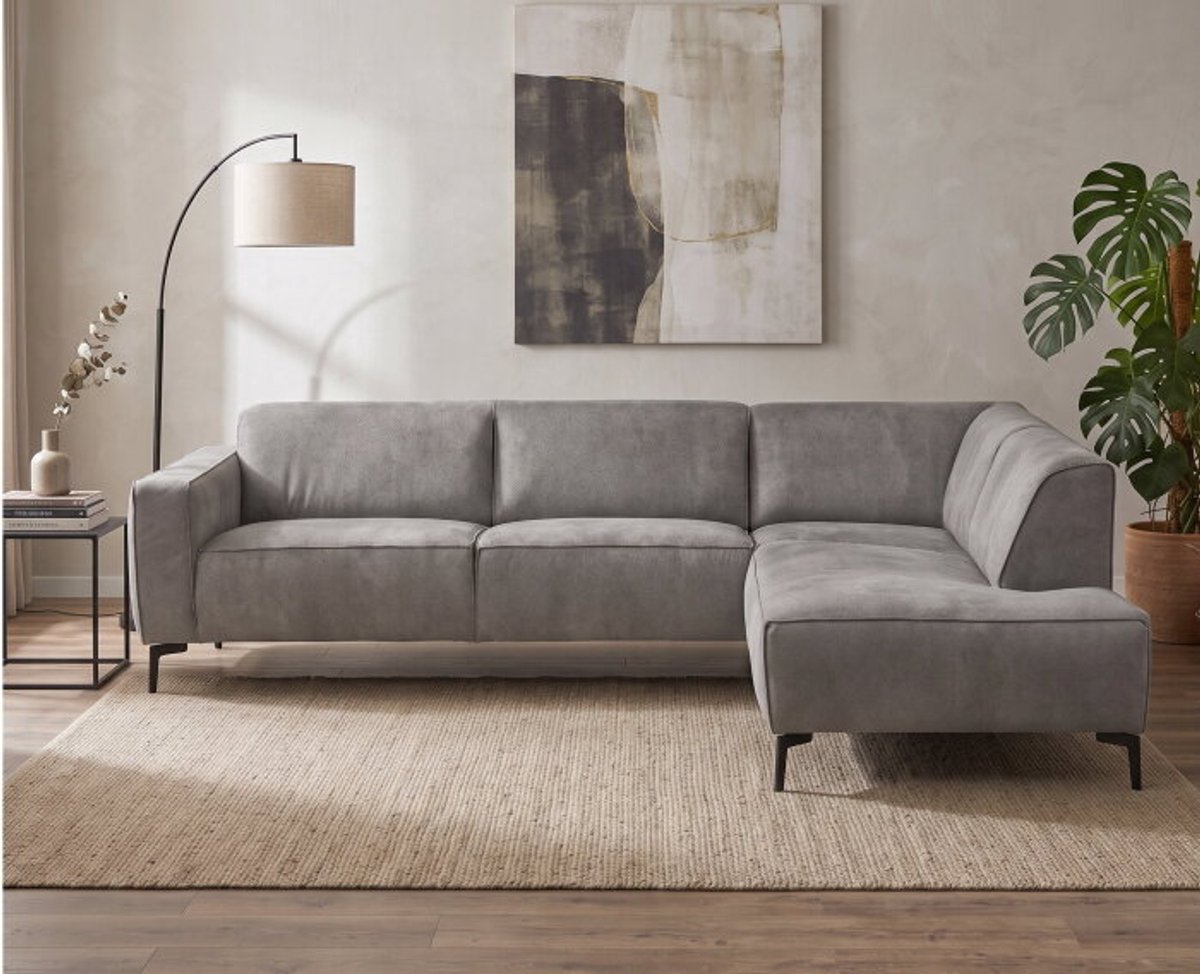 Hoekbank Varello Antraciet - Tauro 02 – Ottomane Rechts – 270x209 cm