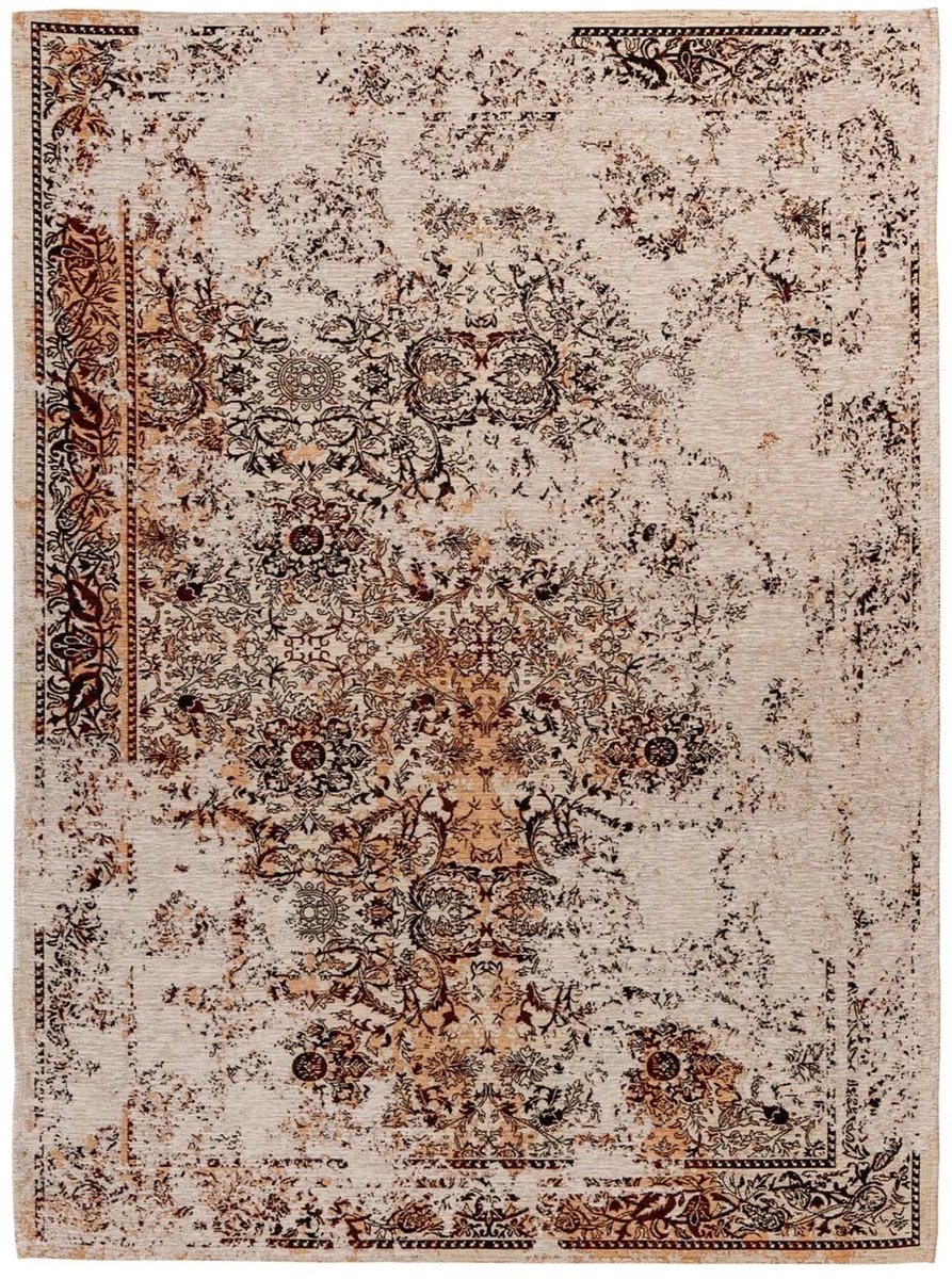 Dutch XXL Vintage Vloerkleed | Tapijt | Charme | Verweerd | Crème | 120x180 cm