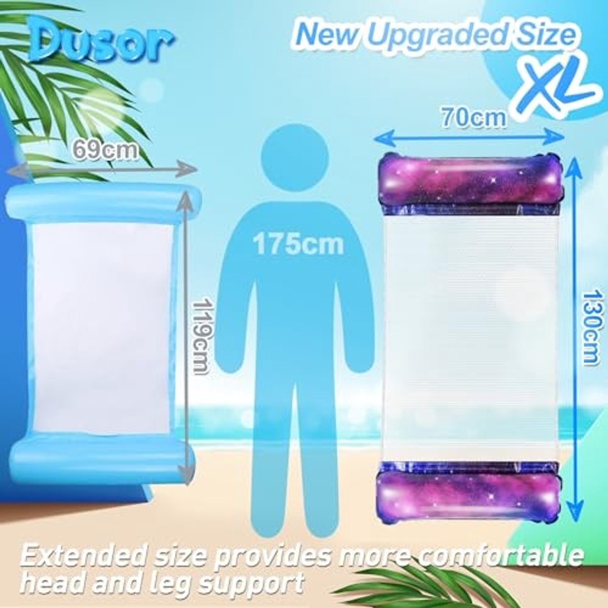 Opblaasbare Water Hammock - 4-in-1 Multifunctioneel - Sterrenhemel