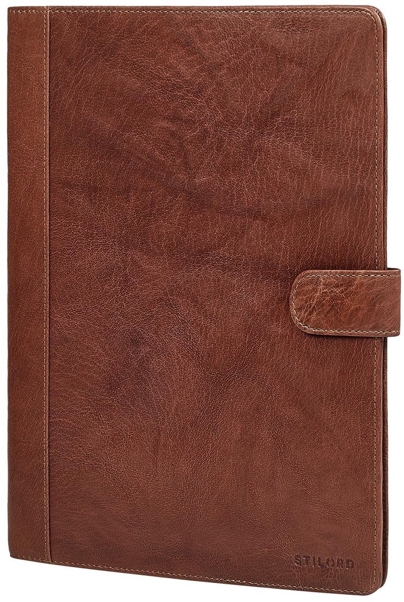 A4 Leer Portfolio met Clipboard - Bruin - Met Magneetsluiting