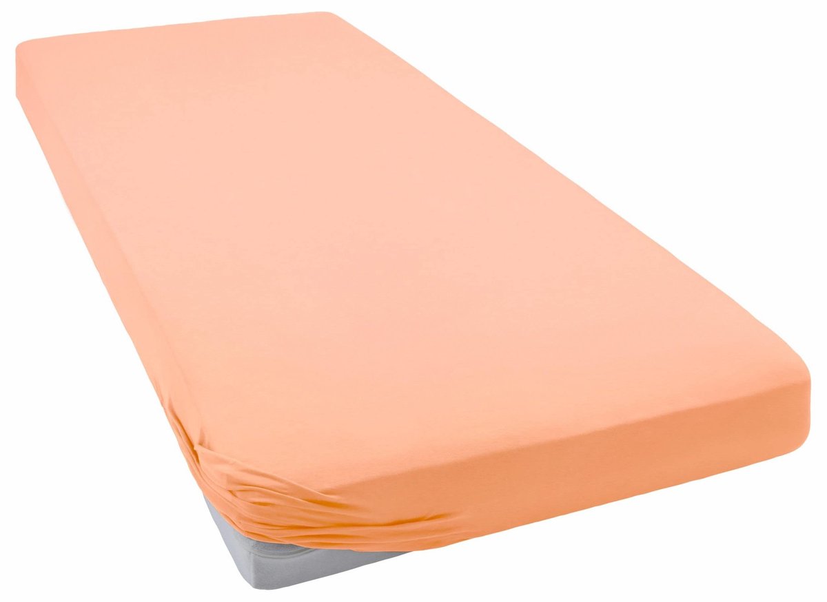Fitted Sheet - 100% Katoen Jersey - Salmon 180x200x30 cm