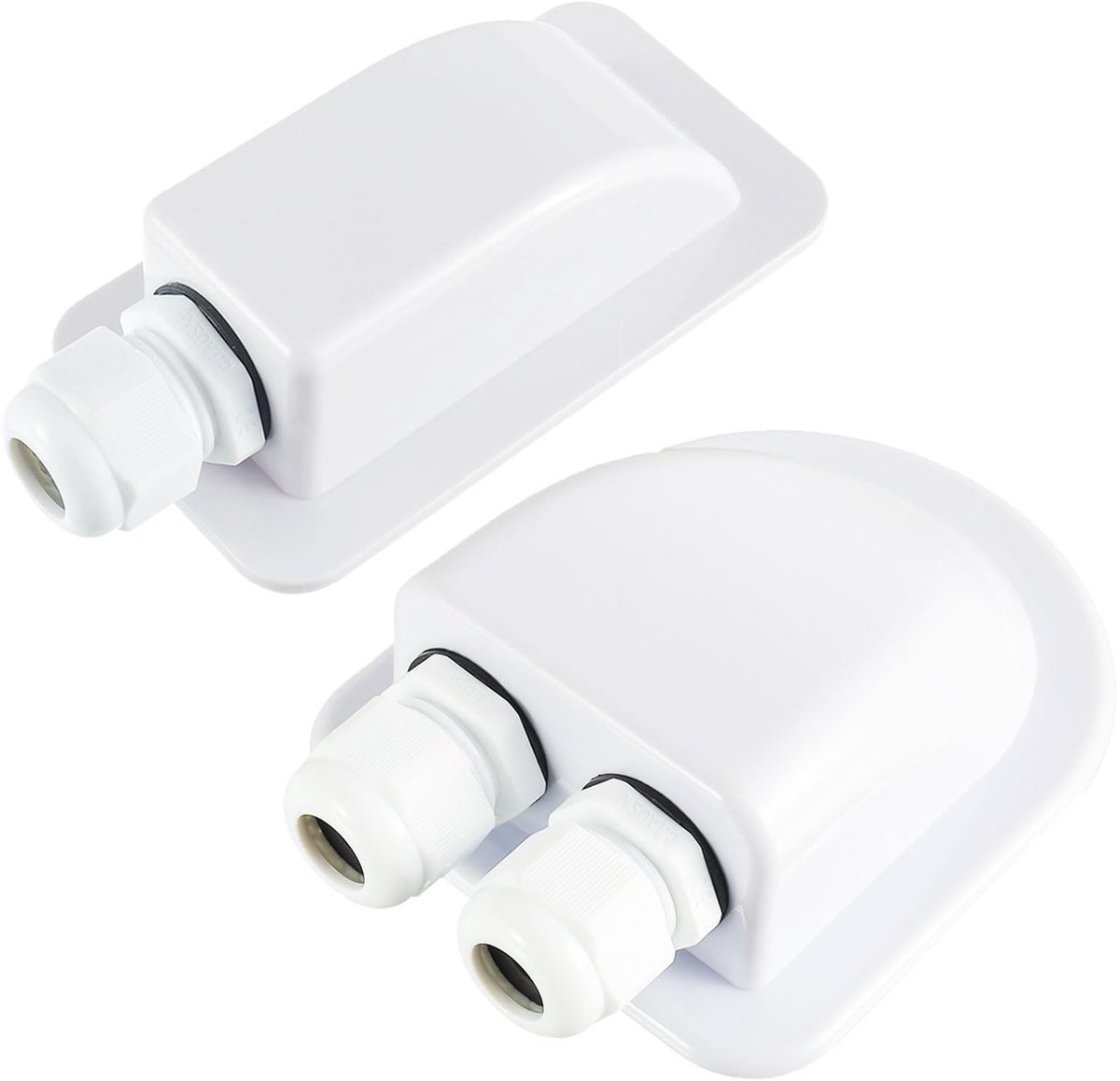 Solar Kabel Ingang - Waterdicht - Wit - 2 Stuks