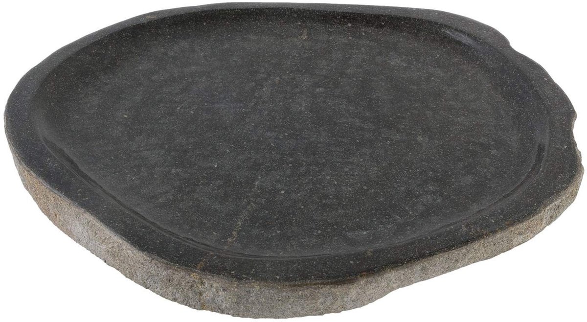 Natuurlijke Steen Tray Grijs Rond 30 cm - Decoratieve Schaal