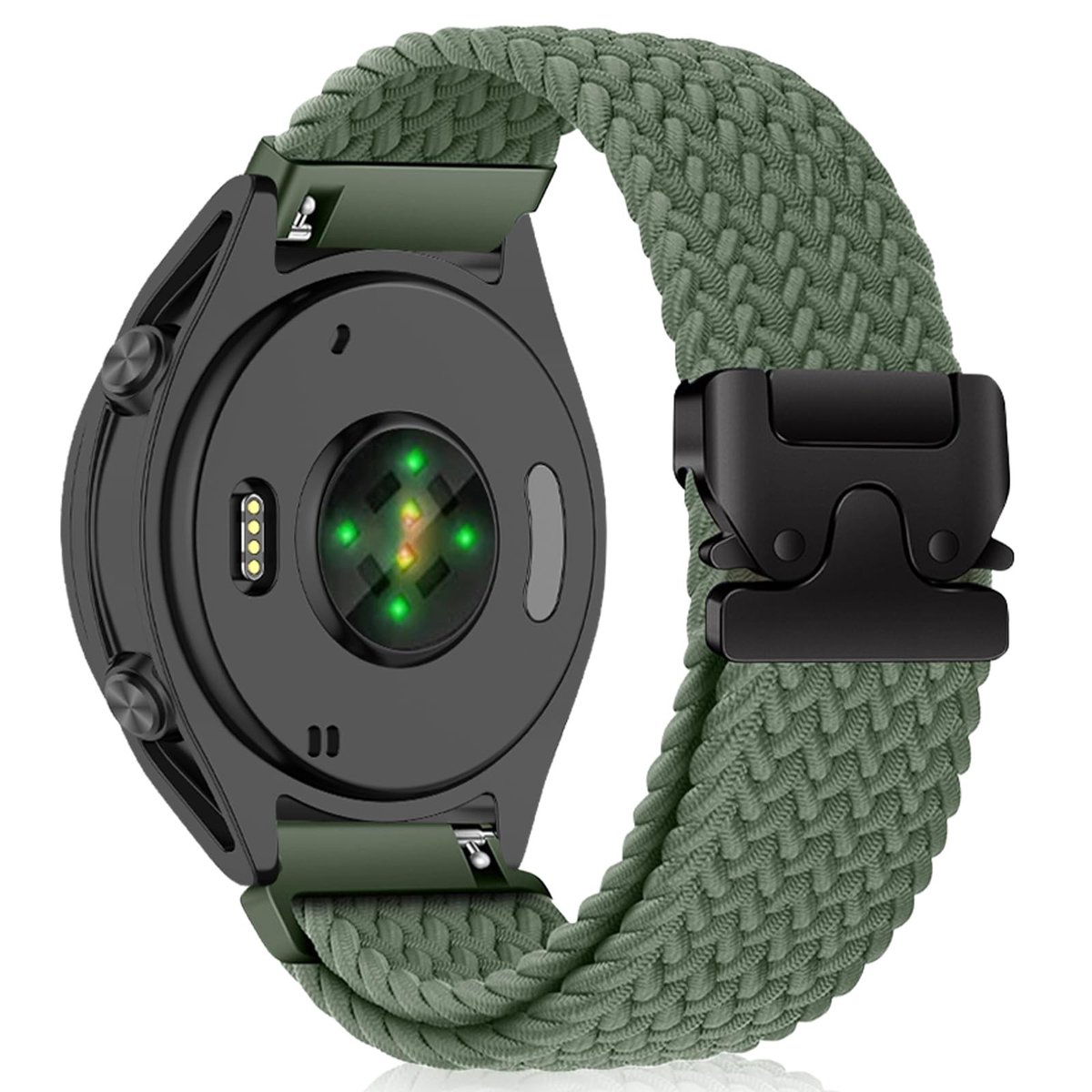 20mm Nylon Strap voor Garmin Horloge - Groene verstelbare band