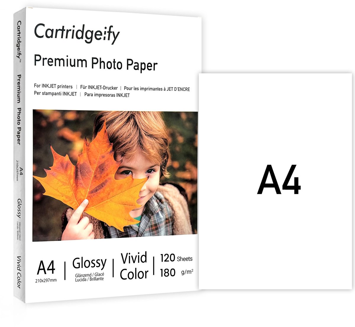 Glanzend Fotopapier A4 - 120 Vel, 180 GSM