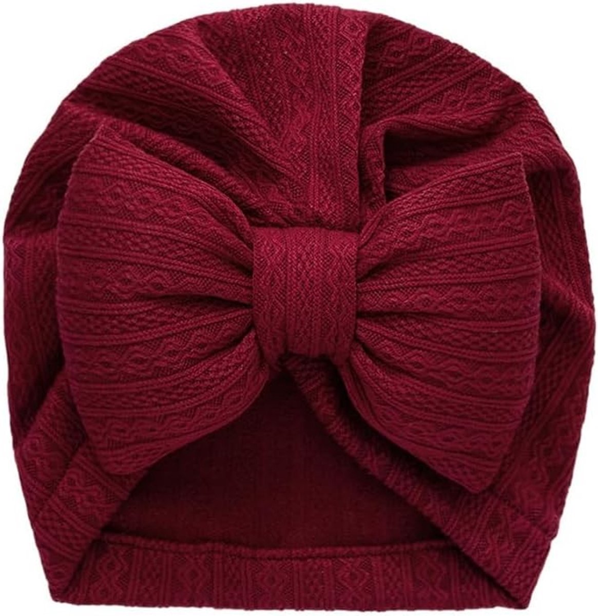 Schattige Unisex Baby Turban Hoed met Strik voor Pasgeboren en Peuter, Rekbare Beanie voor Comfort en Stijl