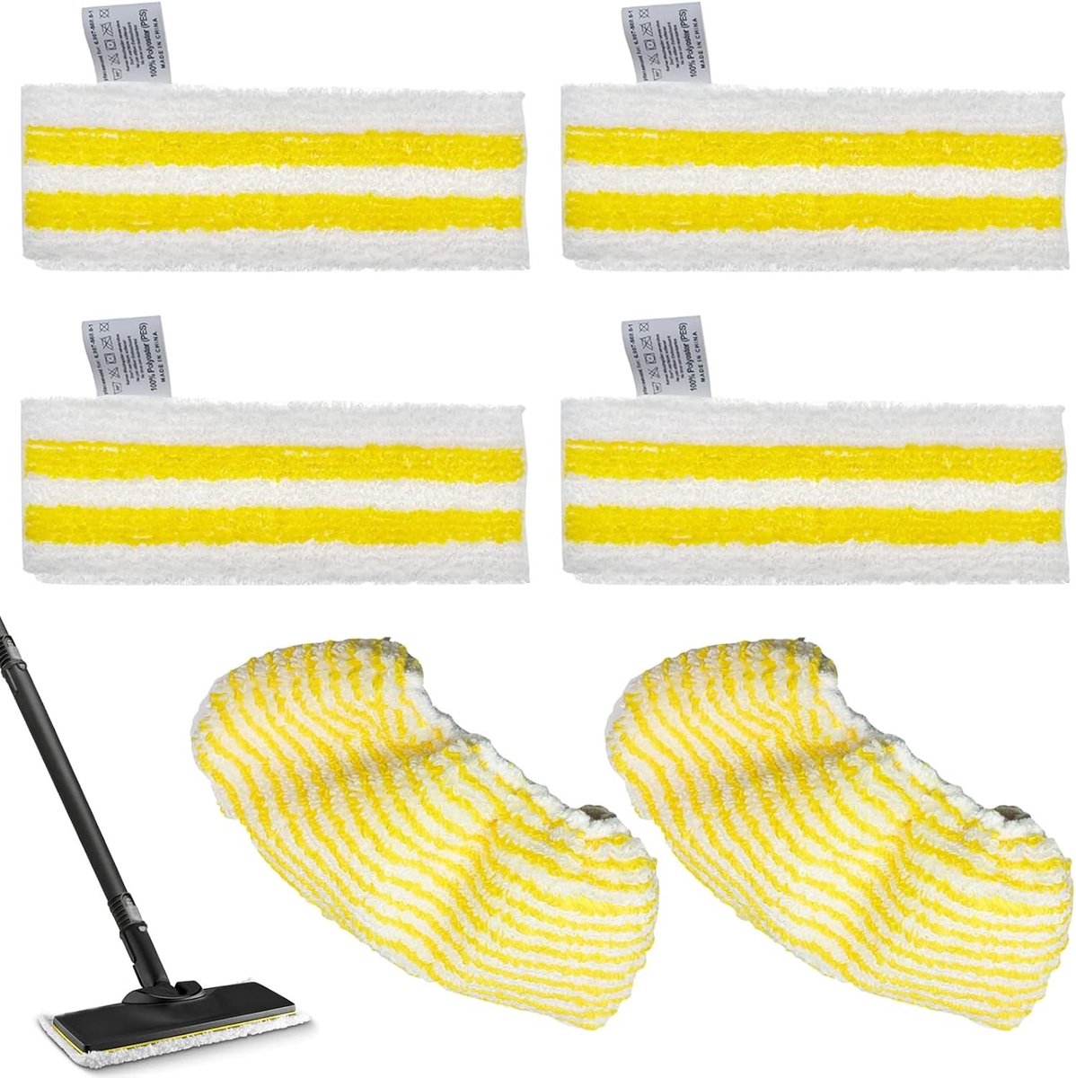 Set van 6 Vervangende Microvezeldoeken voor Stoomreinigers, Accessoires voor Stoomreiniging, Geschikt voor Diverse Modellen en Effectieve Reiniging