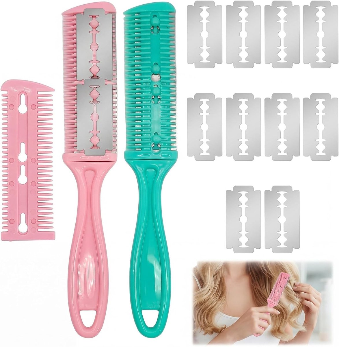 Haar scheerkam set voor een gladde scheerbeurt, ideaal voor mannen en vrouwen, 2 stuks
