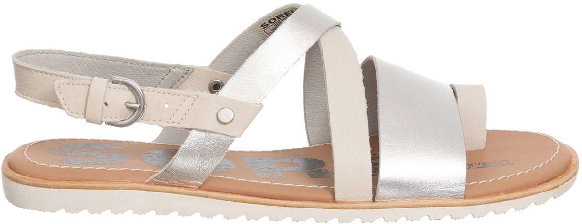 Sorel sandalen Ella Criss Cross natuurlijk leer 38 Grijs
