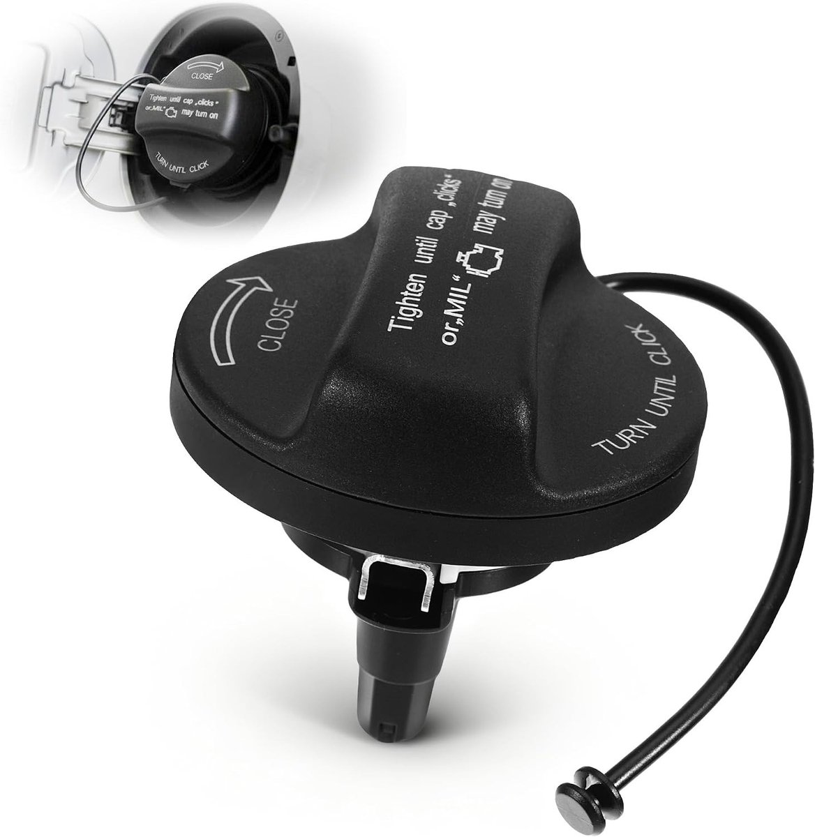 Tankafdekking met Bevestigingsriem voor Mercedes-Benz Modellen - Vervangende Brandstoftankdop voor W211 W212 W203 W204 W245 W169 X204 R171 S204 C207 C209 A209 - Hoogwaardige Kwaliteit en Perfecte Pasvorm
