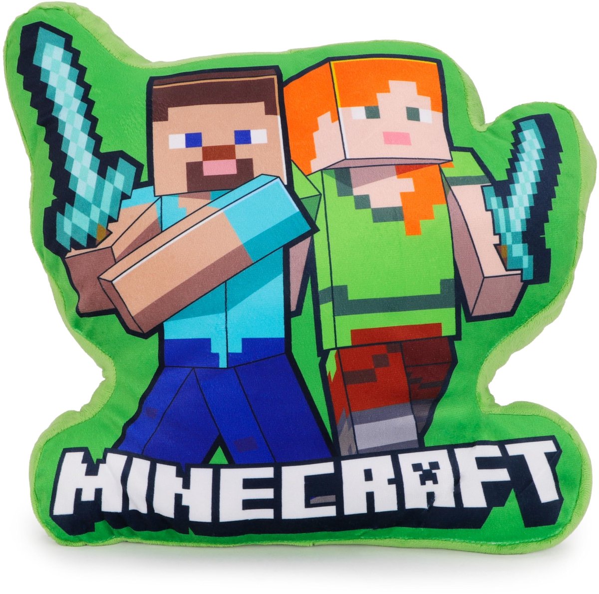 Minecraft Pluche Kussen - Groen - 33 x 9 cm