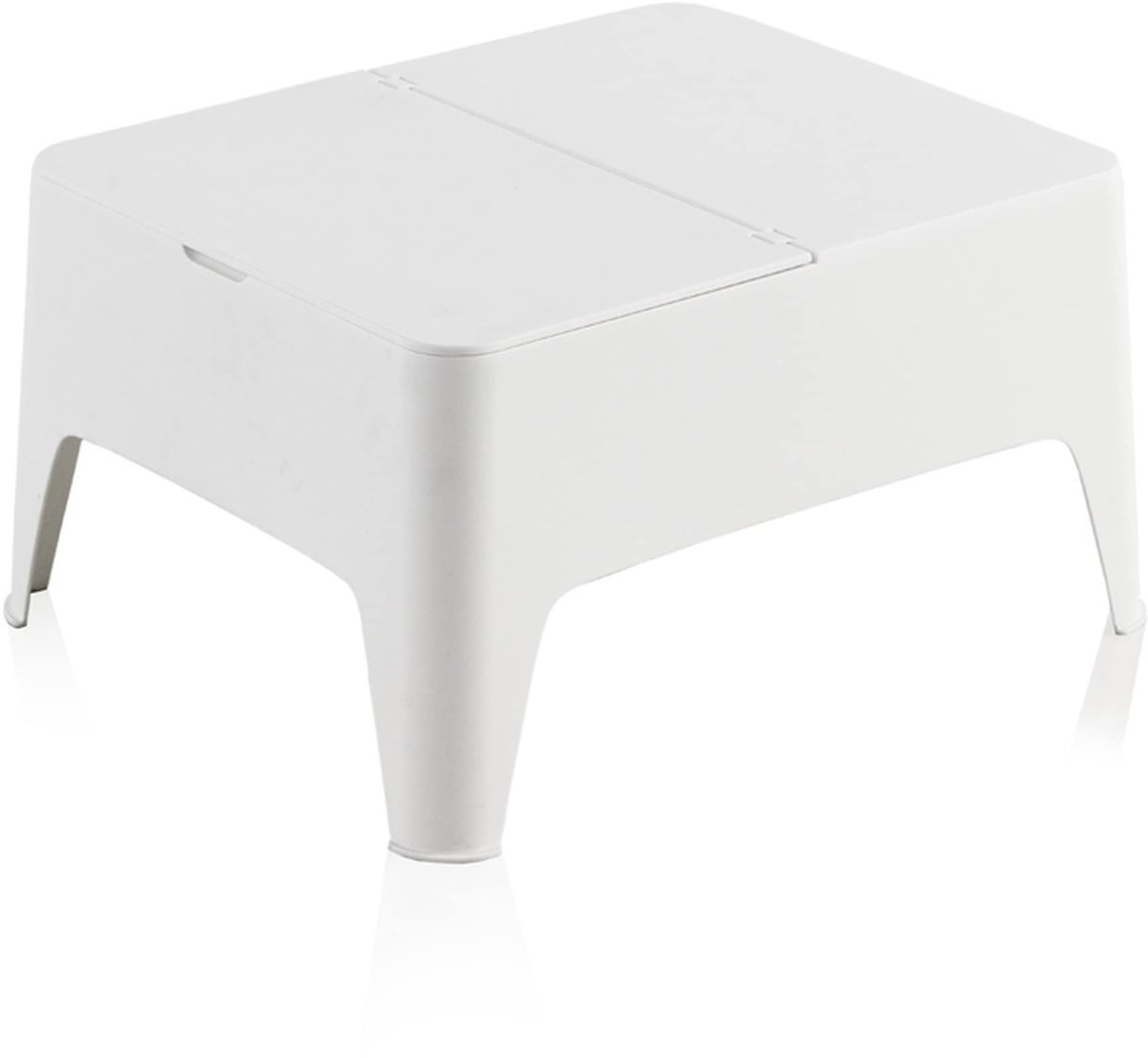 Tuin Side Table - Wit, Gemaakt van Gerecycled Materiaal