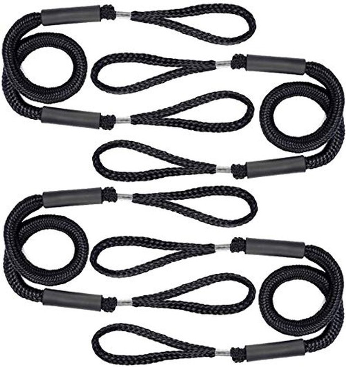 Elastische Vaarbanden - 4 Stuks - Zwart
