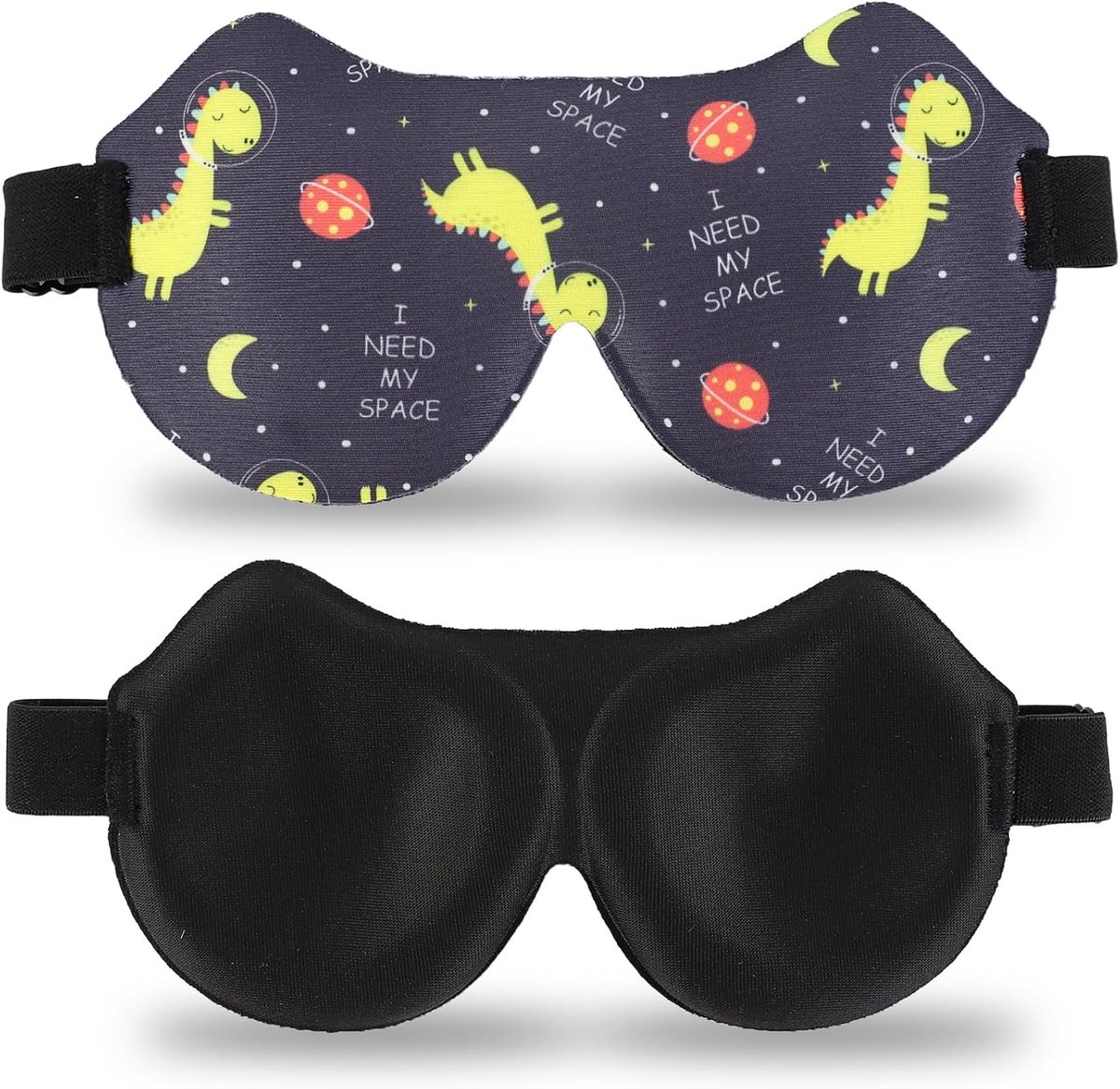 Comfortabel 3D Slaapmasker voor Kinderen met Verstelbare Band, Ideaal voor Rustige Slaap en Reis, Dino Design