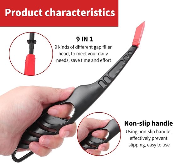 Set van 2 silicone voegafwerkers voor tegels - veelzijdige spatula voor voegen, gladstrijken en voegen vullen — afbeelding 4
