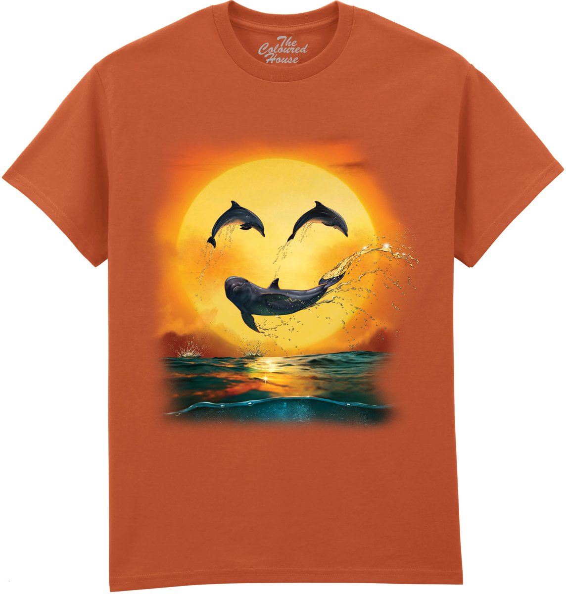 Dolfijnen Dolphin Smiley The Coloured House T-shirt M
