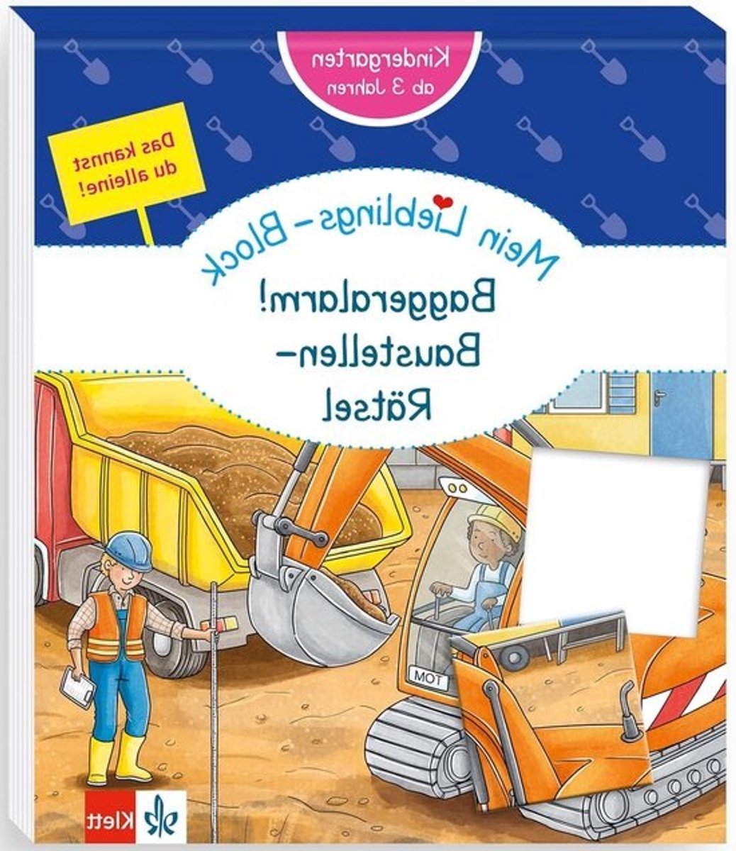 Bouwplaats Puzzelboek - Kinder Knutselboek - Leren Tellen - Zelfstandig Oplosbaar - 17 x 20 cm - Gekleurd