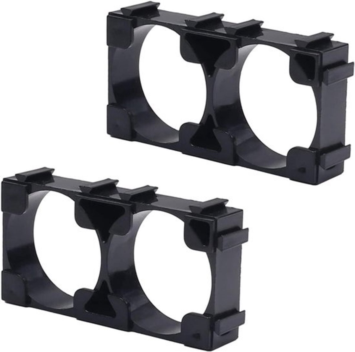 Batterij Houder Beugel - Lithium Celhouder - Batterij Combinatie - Vrije Combinatie - 50 stuks - Zwart