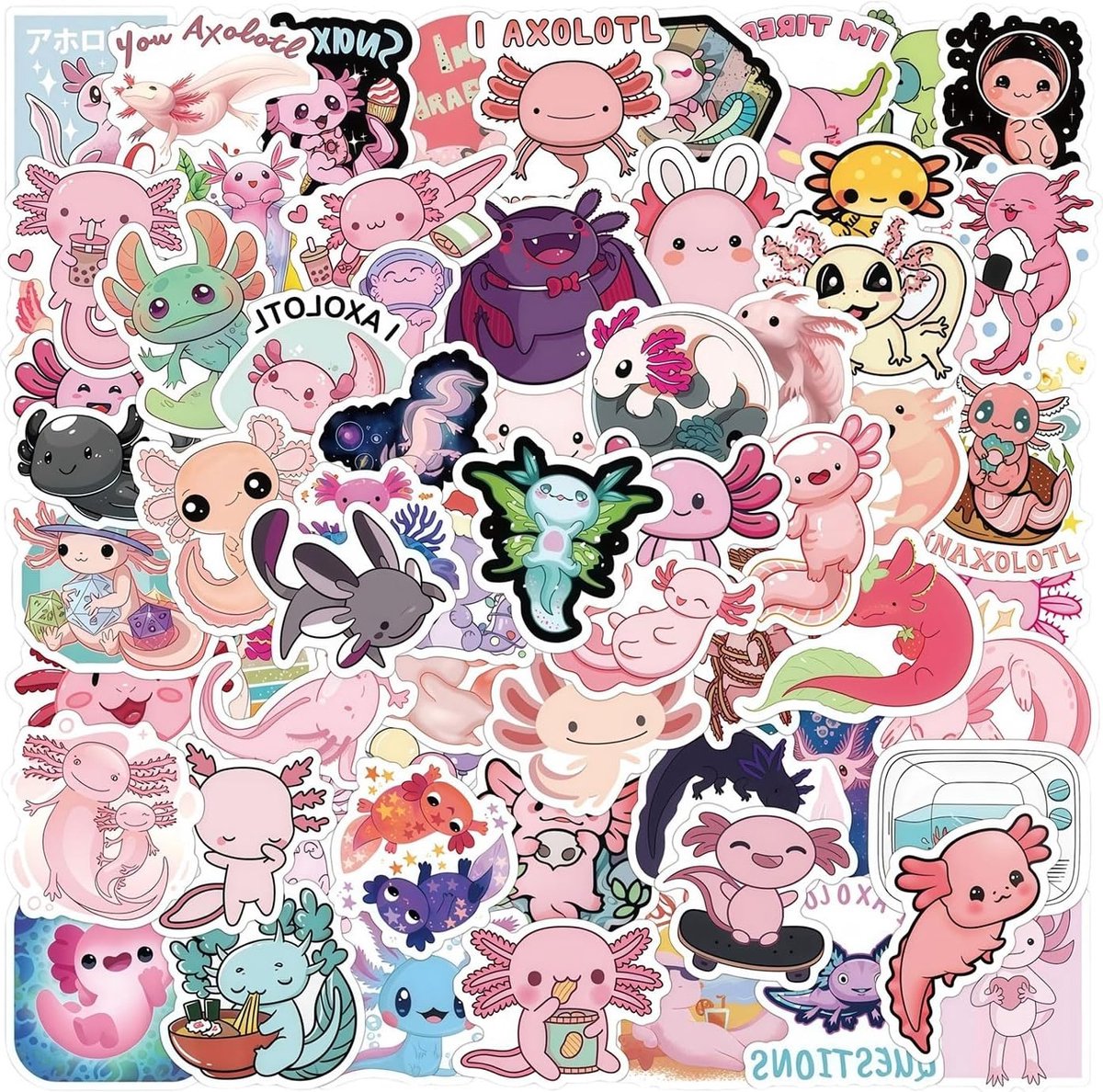 110 Stuks Schattige Cartoon Dieren Stickers voor Laptop, Waterflessen, Bagage en Schoolprijzen voor Kinderen en Volwassenen