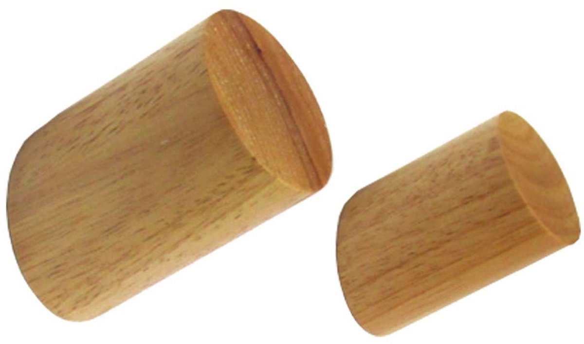 Houten Wandhaken - 2 Stuks Natuurlijk Hout