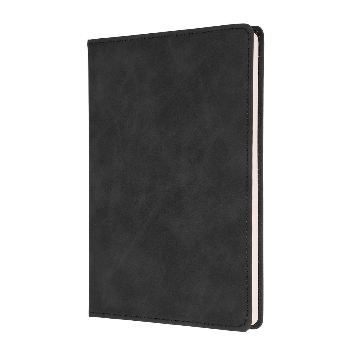 Lederen Notebook - Gelijnd - Zwart - A5