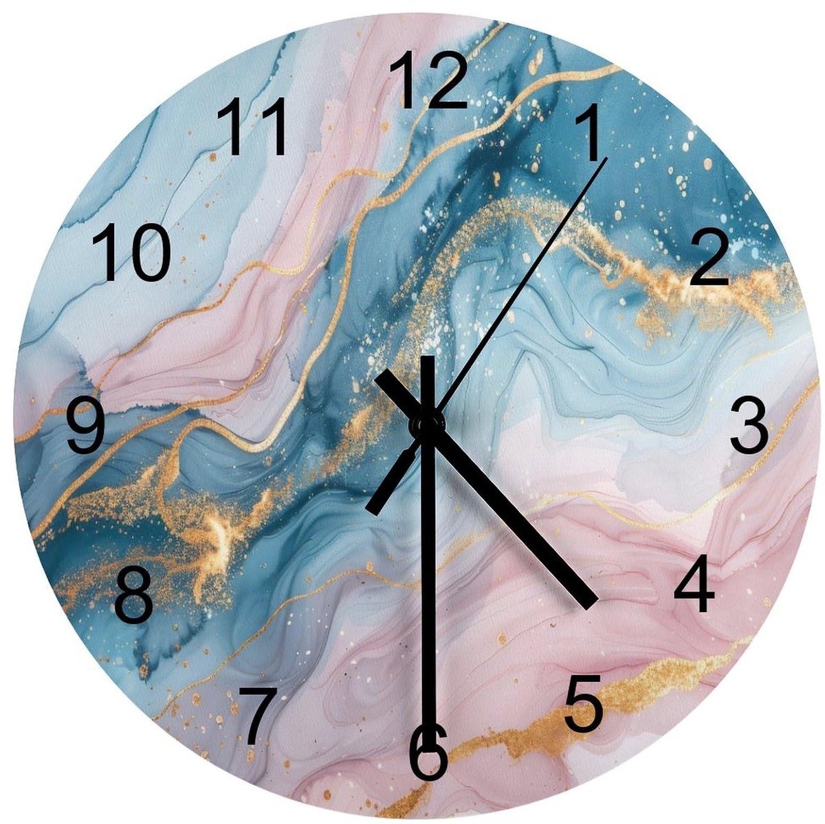 Wandklok 30 cm - Stil en modern met marmerlook