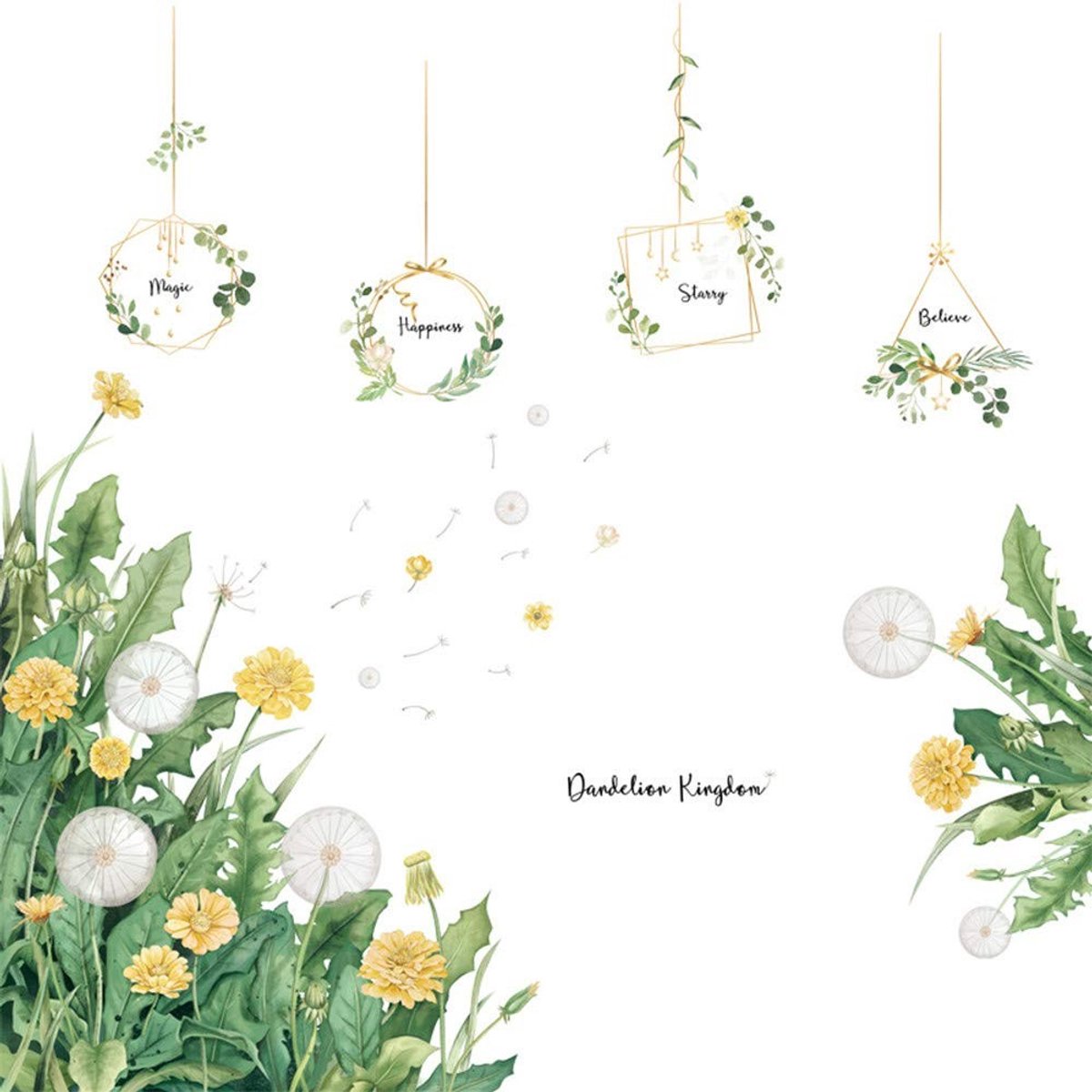 Muursticker PVC Zelfklevend - Bloemenpatroon - Roze