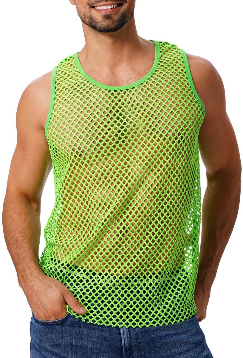Casual Tanktop voor Mannen - Ademend en Mouwloos - Groen