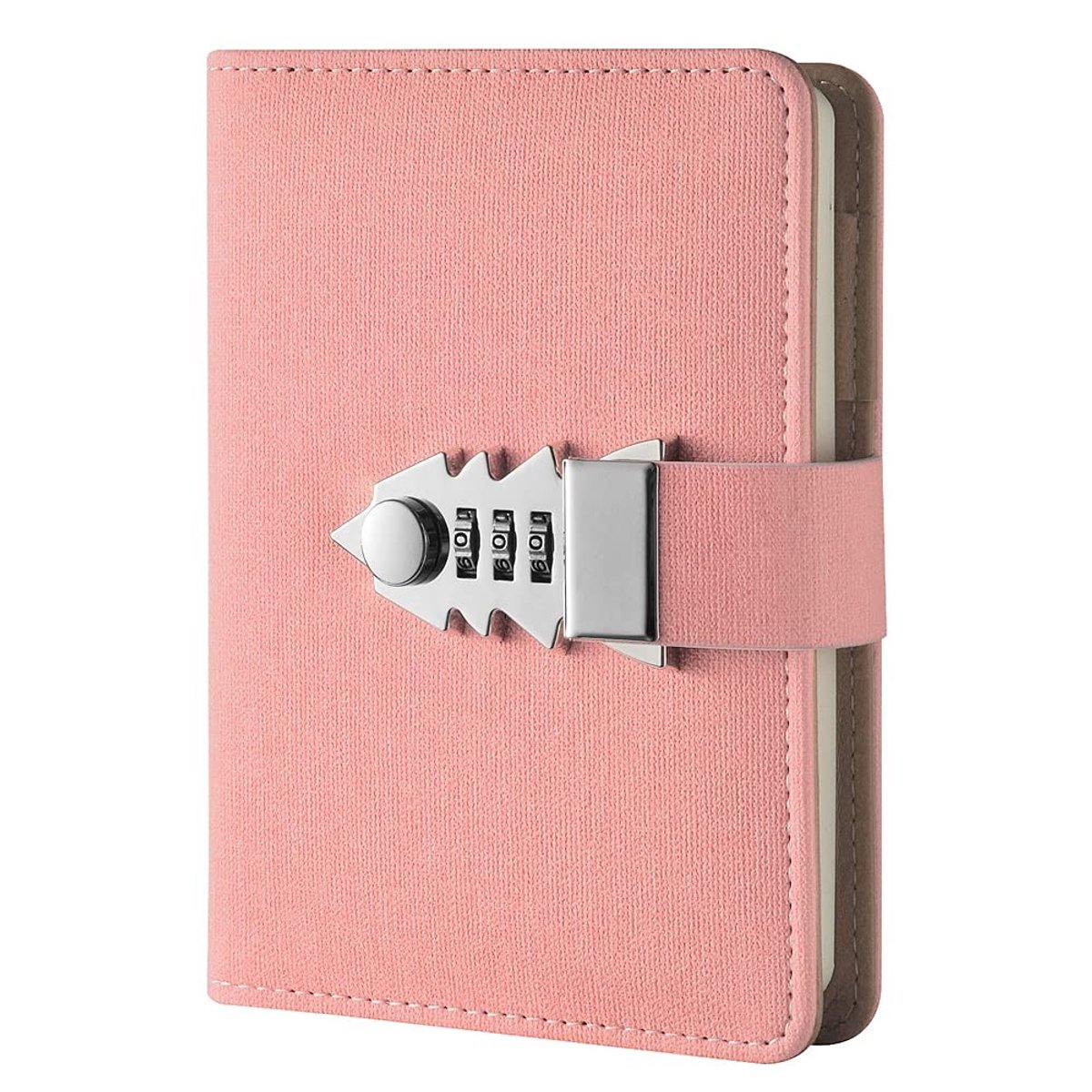 Mini Notitieboek met Slot - A7 Formaat - Roze Kleur