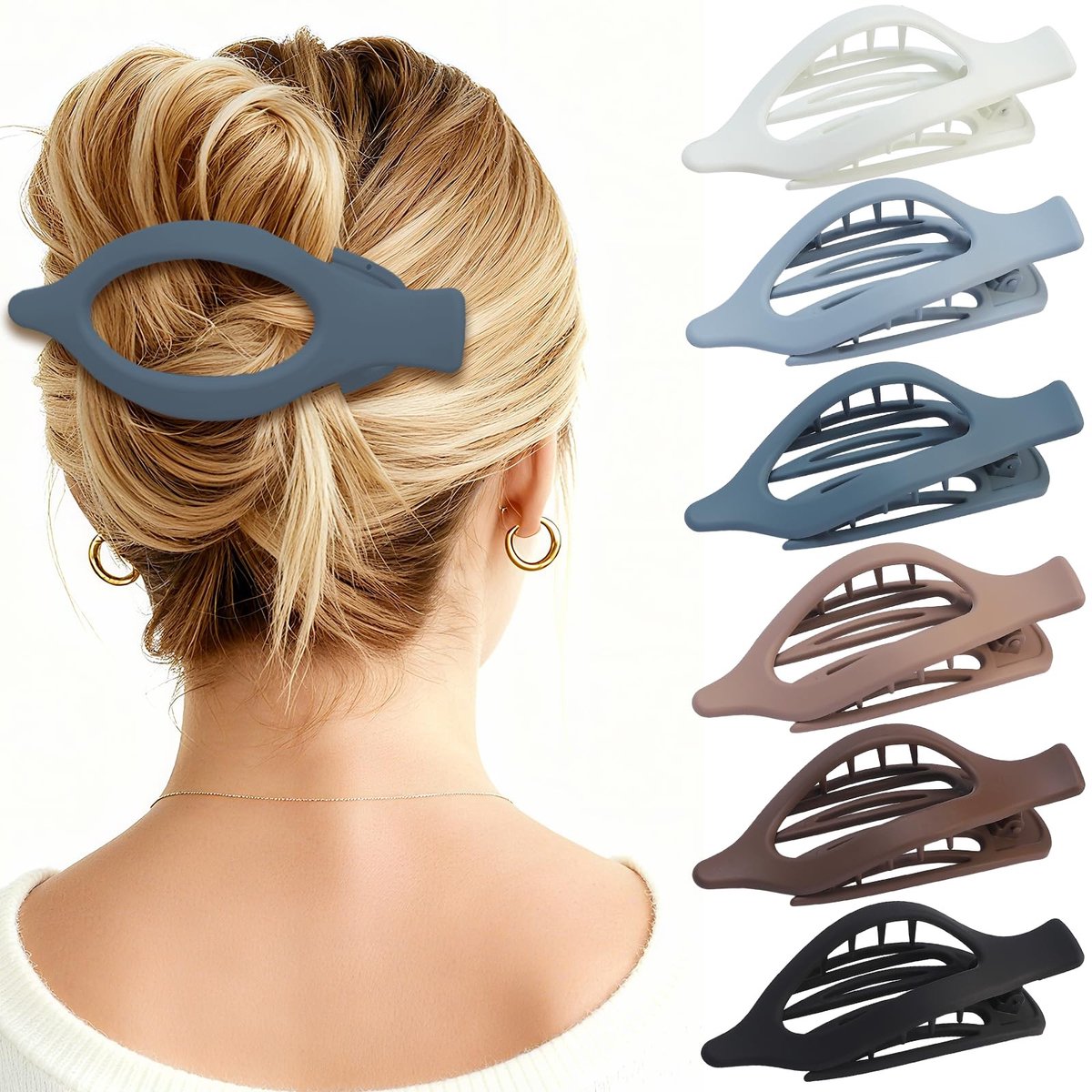 Haarclips Set van 6 Stuks - Sterke Grip voor Dikke en Dunne Haarstijlen