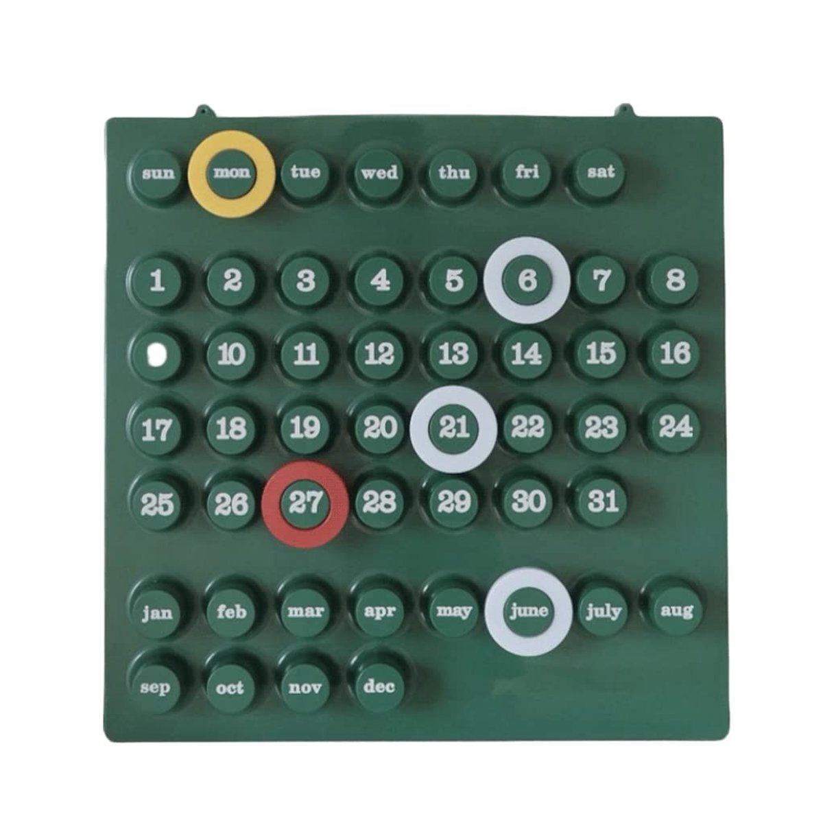 Perpetual Desk Kalender - Minimalistisch - Groen/Wit