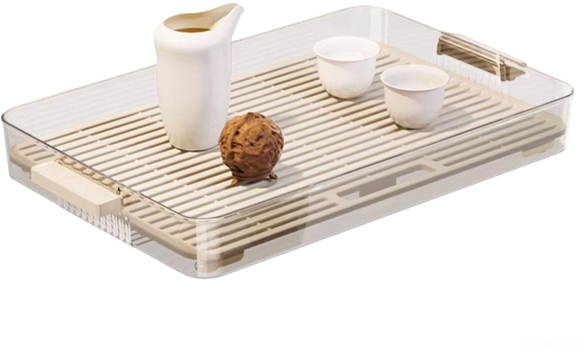 Plastic Lekbak met Waterreservoir - Dubbellaags Ontwerp - 47x28x5 cm