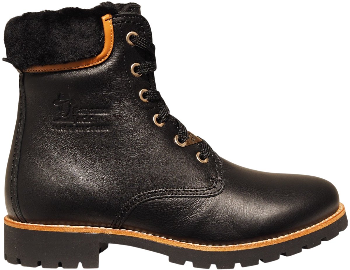 Panama Jack Panama 03 Igloo zwarte leren veterboots dames
