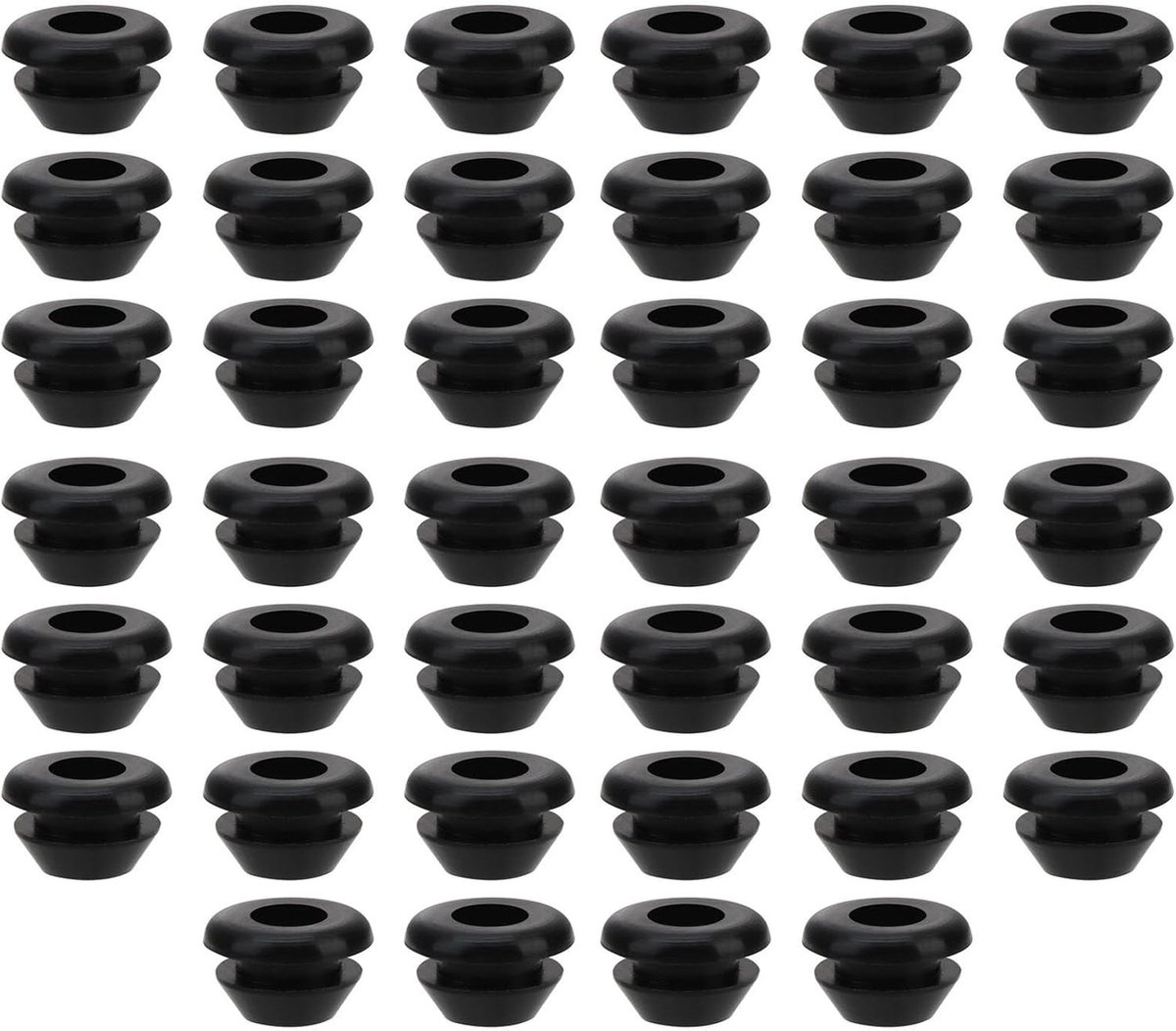 Set van 40 Rubber Grommets voor Kabelbescherming, Duurzame Gaskets voor Elektrische Draden en Stekkers, Ideaal voor Klussen en Doe-Het-Zelf Projecten