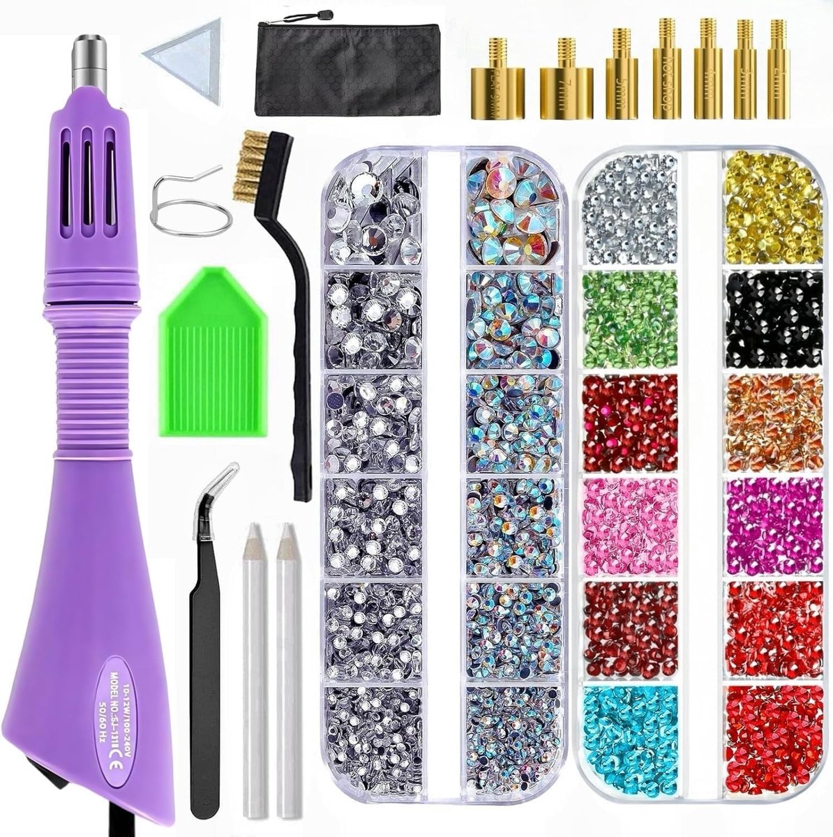 Bedazzle kit - Hotfix Applicatorset - 2-9 mm - Strasssteentjes en Accessoires voor Textieldecoratie