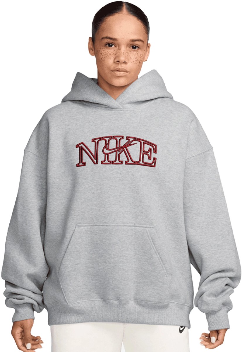 Nike Nike Studio Fleece Middelzwaar ‘graphic Pack’ Truien & vesten Dames Sweater Hoodie Vest- Lichtgrijs