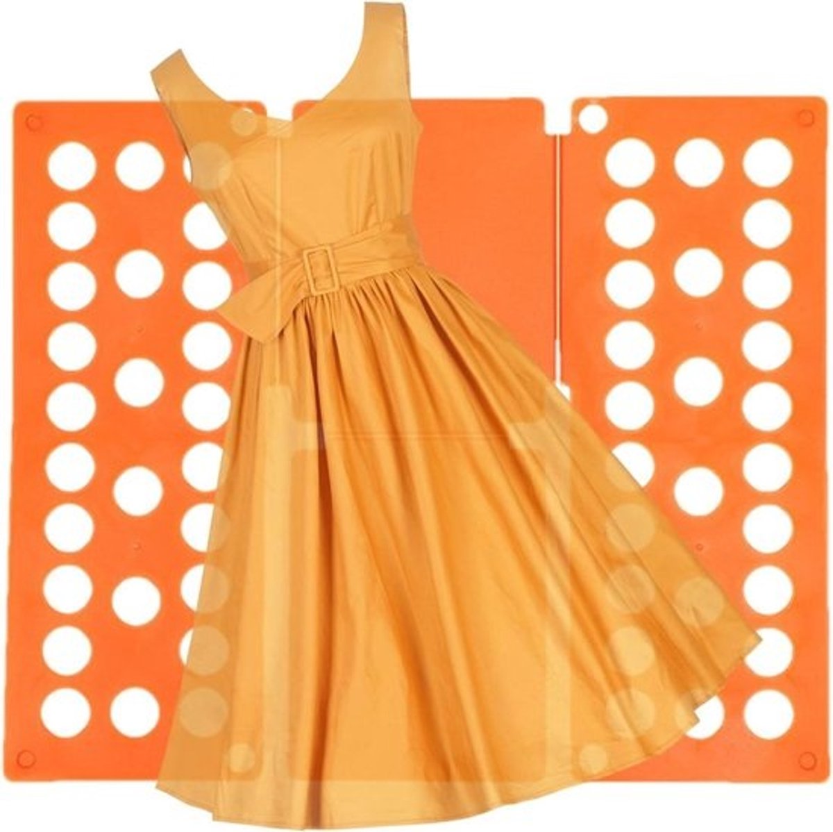 Kleding Vouwplank - Vouwhulp Kleding Opbergen - Kleding Snel Vouwen - Ruimtebesparend Ontwerp - 40x48 cm - Oranje