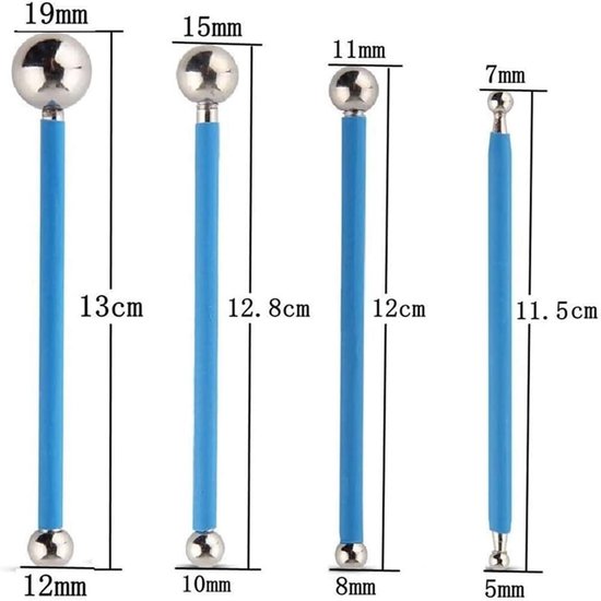 Professionele gereedschapsset voor voegen en afdichting - ideaal voor badkamer, keuken en keramiek sculptuur met metalen ballen en border tools — afbeelding 2