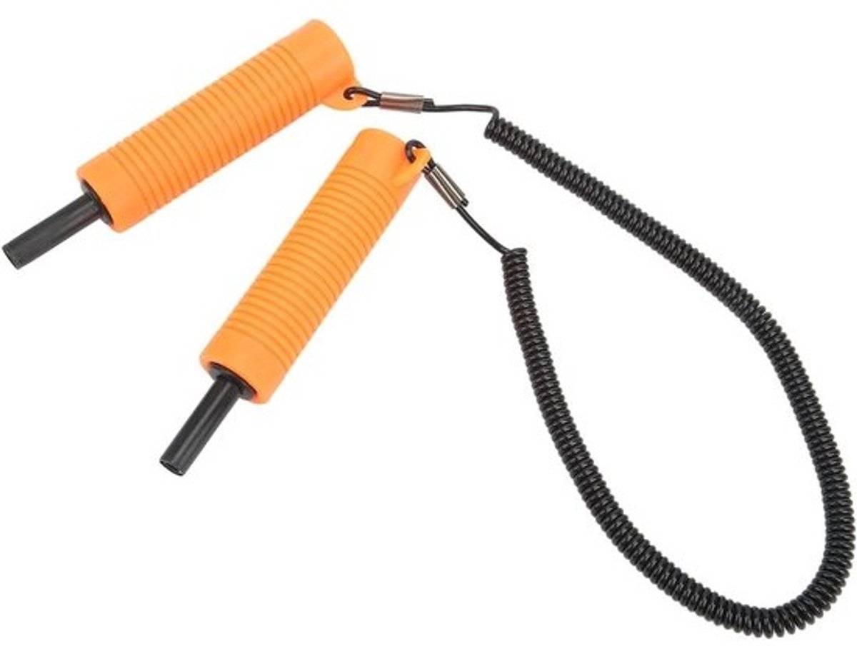 IJsvissen Veiligheidshengel - Ijsklauw Ijsgreep - Veiligheid op IJs - Scherpe Snijpunt - 16 x 9 x 4 cm - Oranje