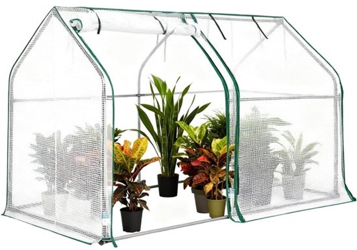 Mini Broeikas - Kweekkas Tuin - Planten Kweken - Weerbestendig Ontwerp - 180 x 90 x 90 cm - Transparant