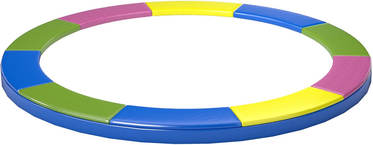 Trampoline-beschermkussen 305 cm met weerbestendig en UV-bestendig - scheurbestendig elastisch koord - veelkleurig